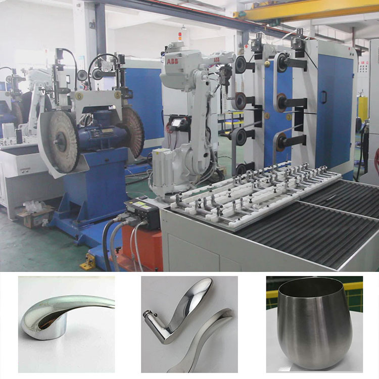 Braço robótico de moedura totalmente automático da máquina de polonês ABB com para o espelho ou a linha fina