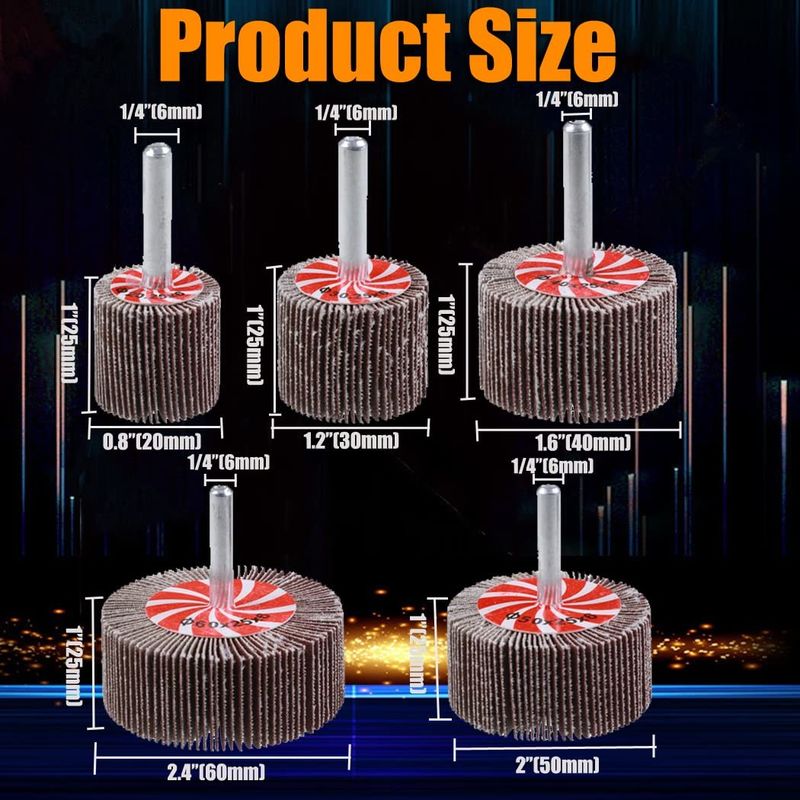 60/80/120/240 Grates Abrasivo Flap Wheel Óxido de alumínio Flap Wheel para polir e moer